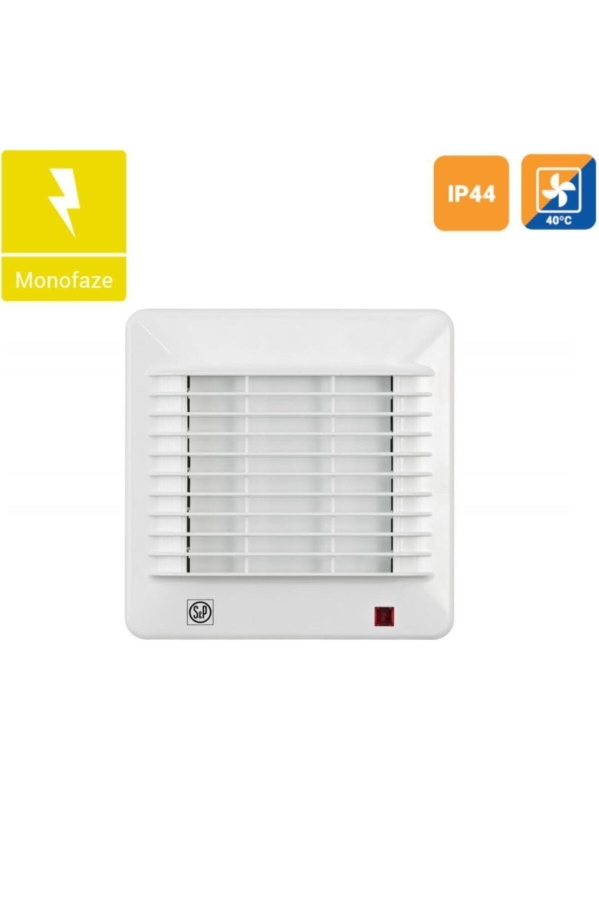 Soler&Palau Soler Palau Edm 100 Cr Debi 95 M³/h Pilot Lamba Otomatik Panjur Timer Mini Aksiyel Fan Agm Havalandı